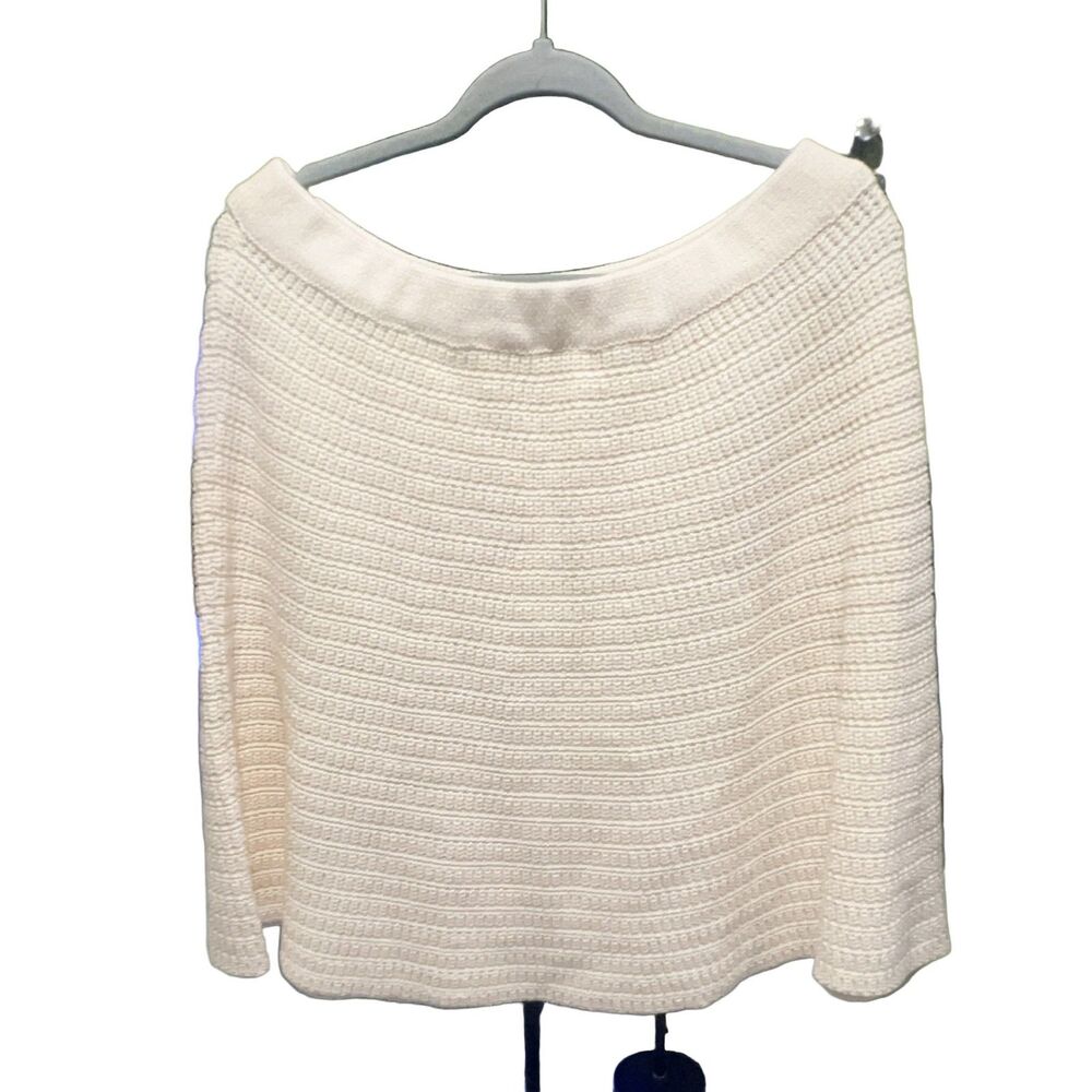 HYACINTH HOUSE Women's Cream Ribbed Knit Skirt XXL